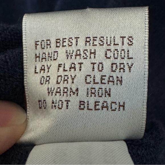 PETER MILLAR Cotton Cashmere Quarter-Zip Navy Sweater Regular Fit Size Large - Picture 14 of 16